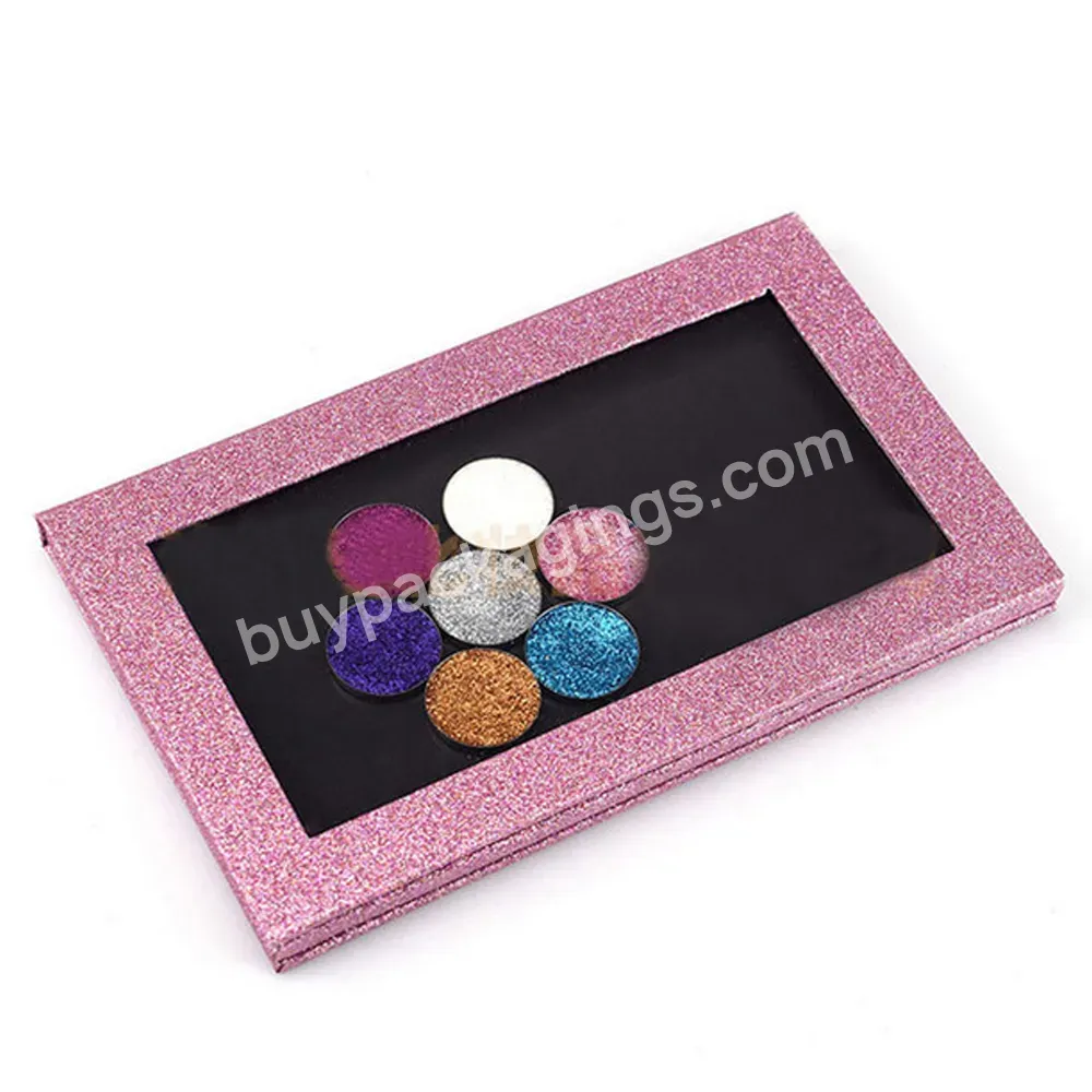 Blusher Lipstick Paper Case Custom Bling Glitter Fashion Easy To Carry Powder Diy Empty Magnetic Eyeshadow Palette Paper Box