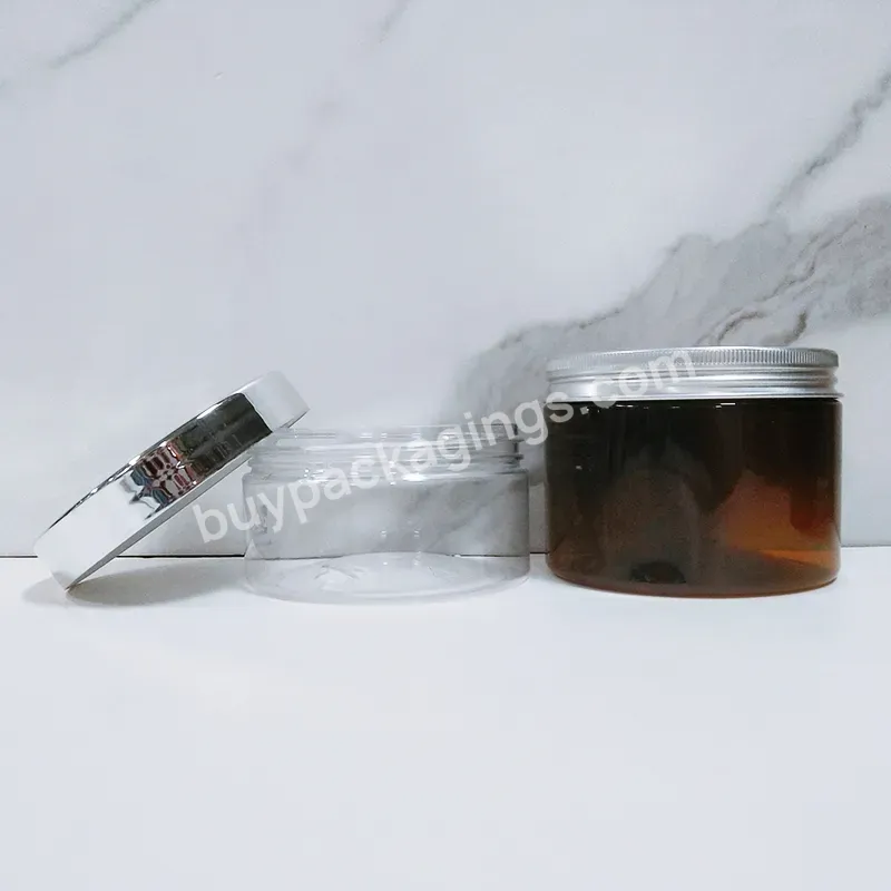 Body Butter Cream Container Packaging Bottles 150ml 250ml Amber Pet Cosmetic 5oz 8oz Plastic Jar With Screw Cap - Buy Plastic Jar Witb Gold Lid,Plastic Personal Care Dual Wall Body Scrub Jars,Pet Bottle Clear Plastic Jar With Lids.