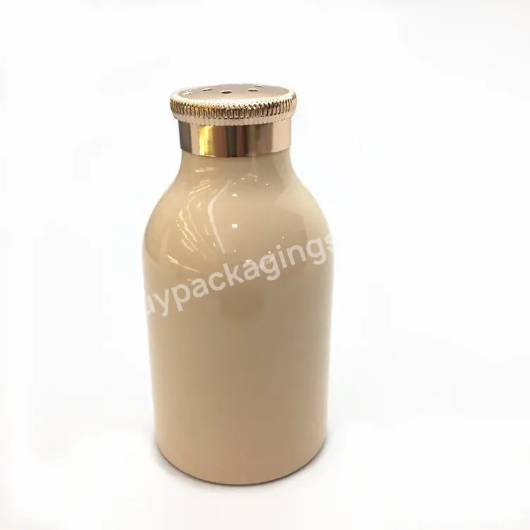 Body Powder Aluminum Bottle With Shaker Top Lid/aluminum Loose Powder Bottle