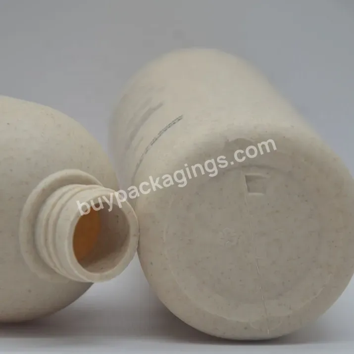 Body Wash Shampoo Plastic Cosmetic Packaging Bottle With Pump High Grade Ecological Recyclable Wheat Straw Bottle