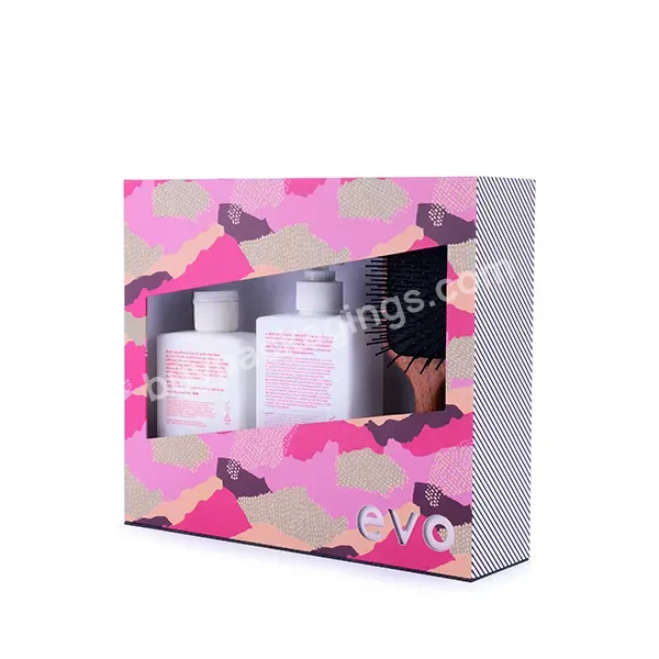 Book Shaped Product Box Cosmetic Gift Packaging Box Display Boxes With Transparent Pvc Window