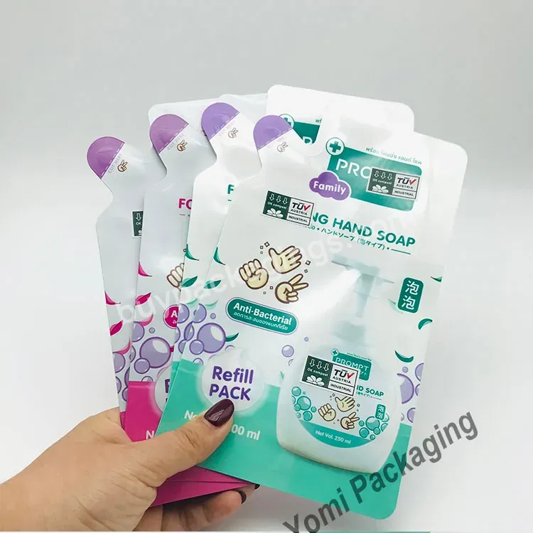 Bope Recycle Plastic Custom Printed Packaging Laundry Detergent Liquid Soap Refill Bags Shampoo Suction Stand Up Spout Pouch