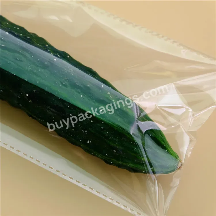 Bopp Anti Fog Foggy Fresh Vegetable Packing Bag Transparent Clear Color Logo Plastic Packaging Bags Self Adhesive For Lettuce