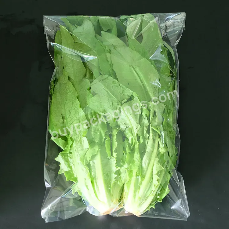 Bopp Cellophane Clear Fresh Plastic Anti Fog Self Adhesive Sealing Lettuce Produce Vegetable Bag