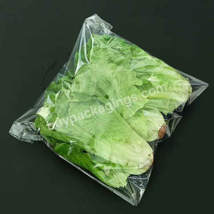 Bopp Cellophane Clear Fresh Plastic Anti Fog Self Adhesive Sealing Lettuce Produce Vegetable Bag