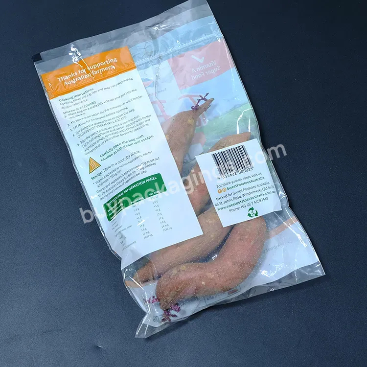 Bopp Cpp Bread Vegetable Lettuce Brc Iso Proved China Factory Plastic Bakery Package Vegetable Micro Perforated Wicket Bag