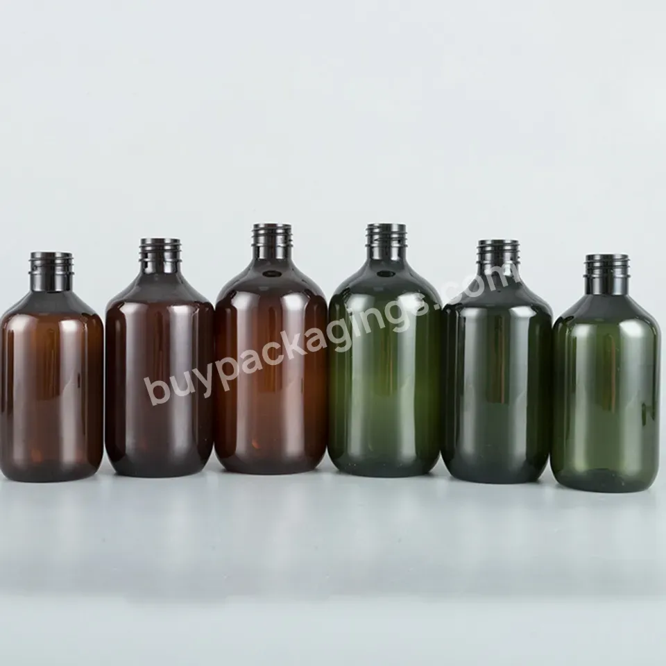 Boston Round 300ml 500ml Transparent Hand Sanitizer Dispenser Empty Cosmetic Plastic Shampoo Pump Lotion Bottle