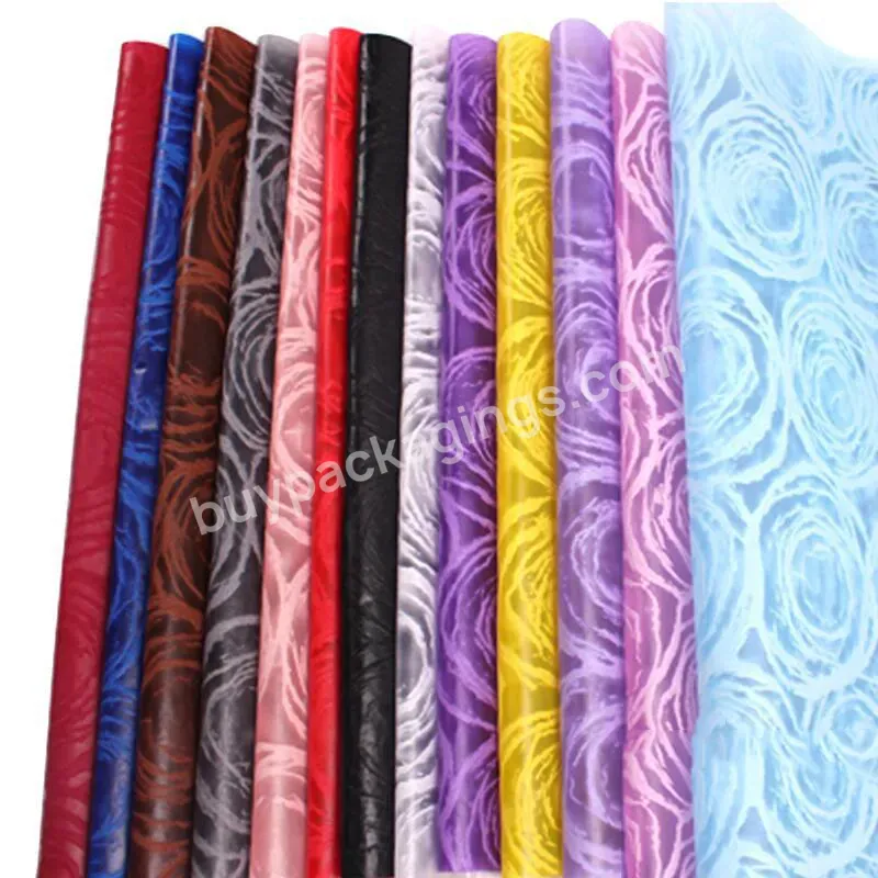 Bouquet Packing Materials Waterproof Printed Pp Packaging Non Woven Flower Packing Wrapping Paper