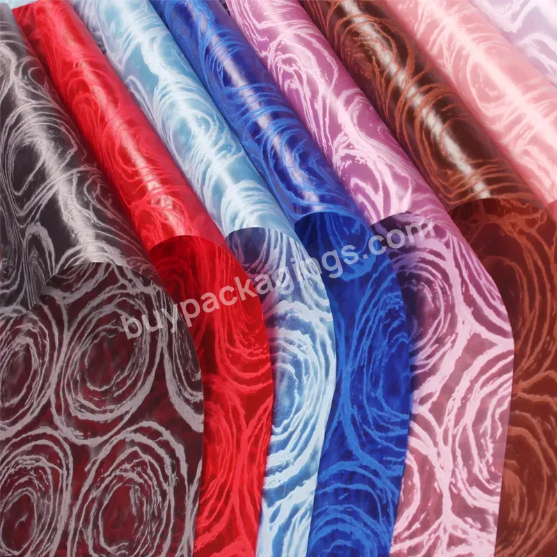 Bouquet Packing Materials Waterproof Printed Pp Packaging Non Woven Flower Packing Wrapping Paper