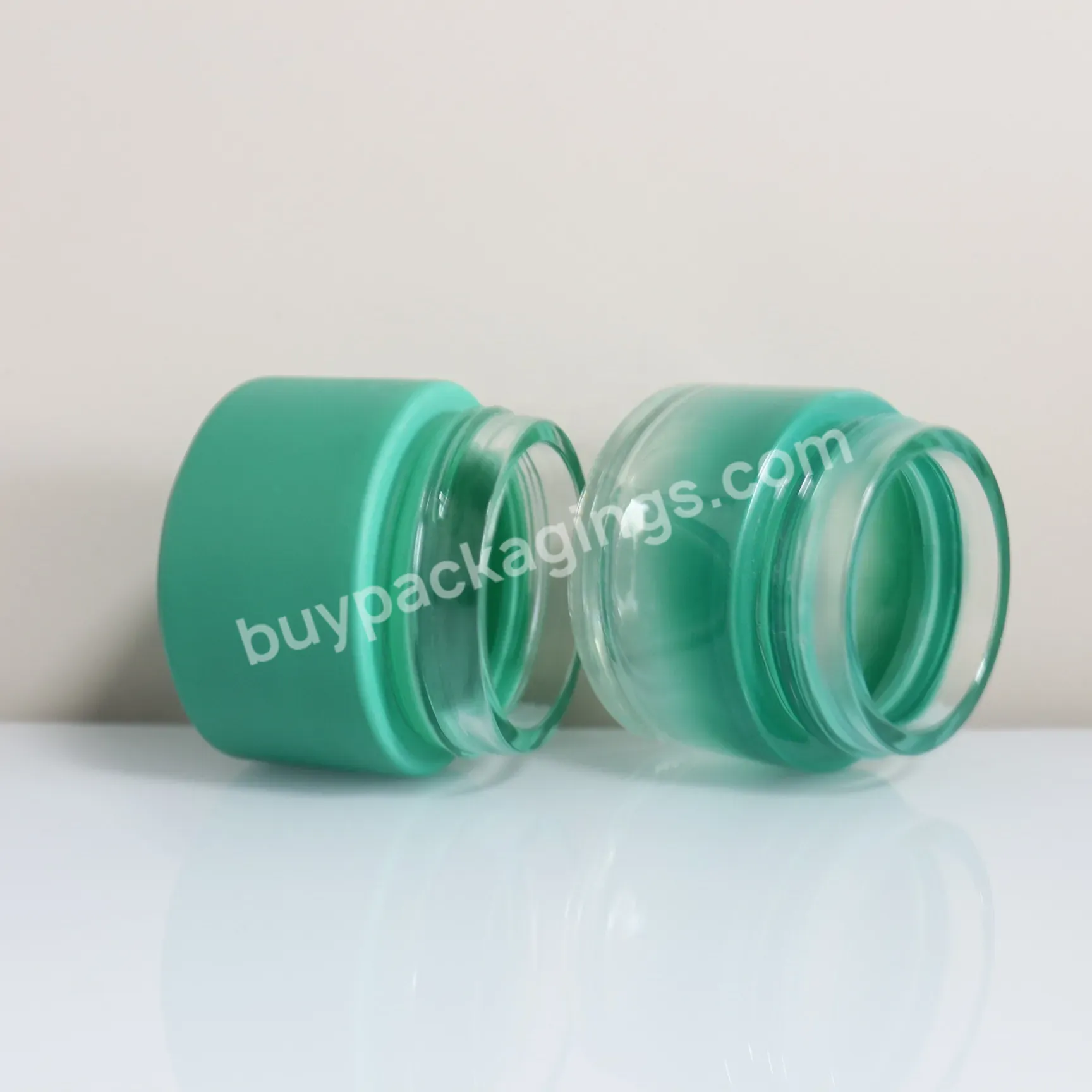 Boutique 15/30/50/100ml Empty Cosmetic Cream Glass Container Cosmetic Refillable Bamboo Lid Frosted Glass Cosmetic Jars