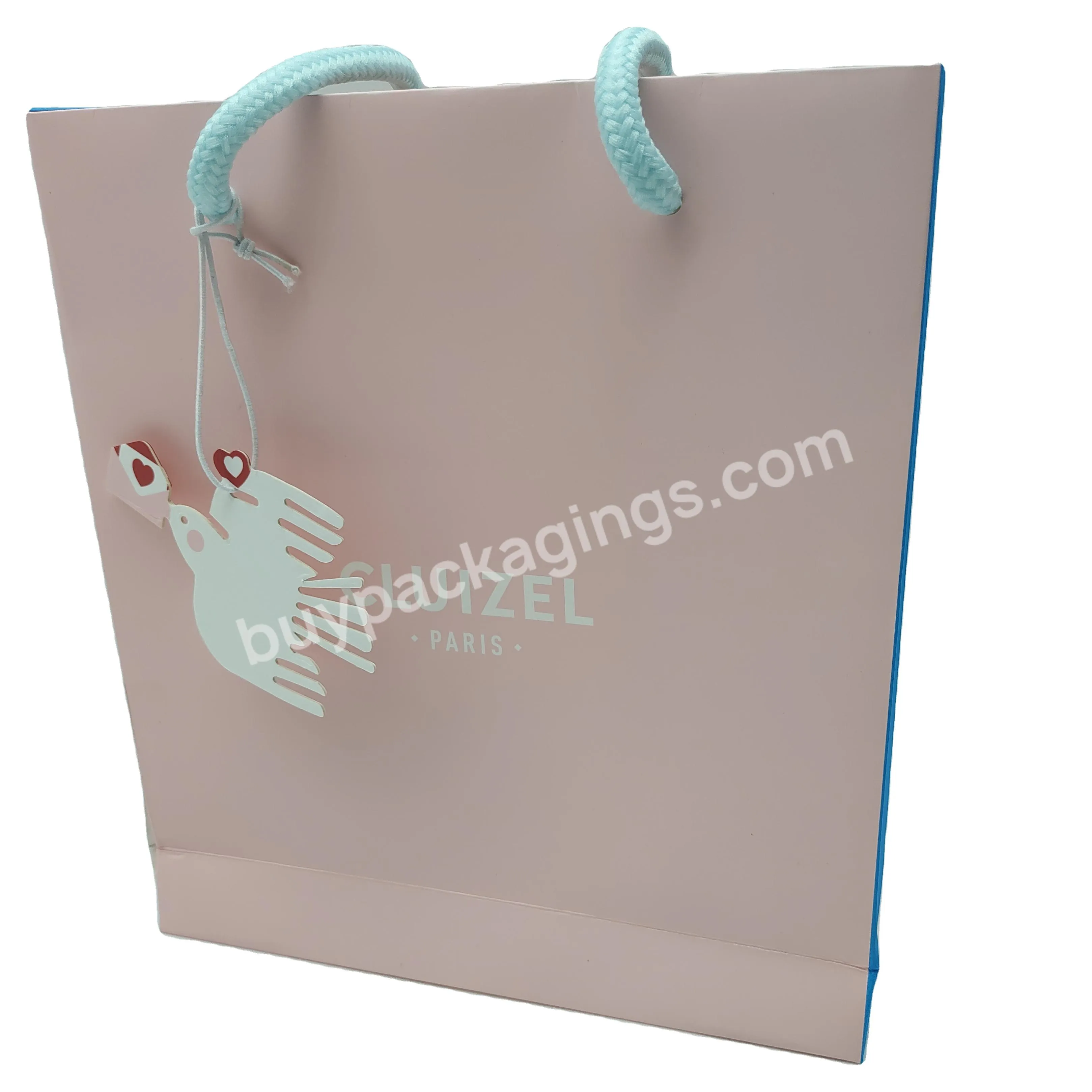 Boutique Cosmetic Packaging Luxury Laminated Gift Coated Recyclable Art Paper Bags For Nail Polish