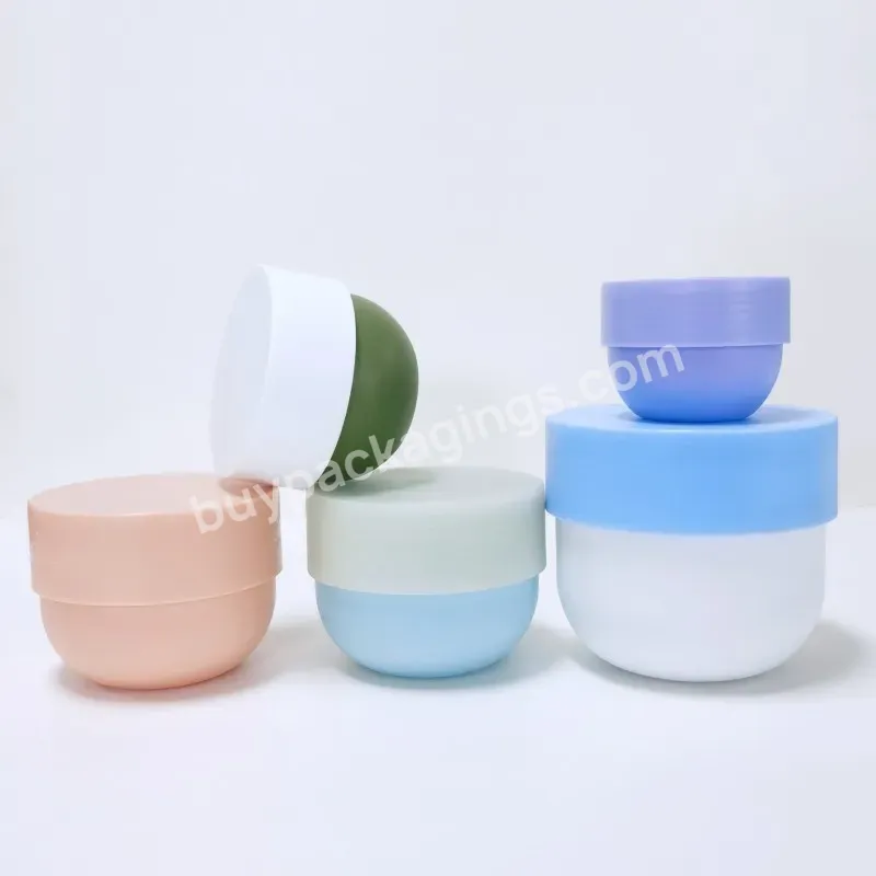 Bowl Shape 80g 150g 250g 300g 500g Plastic Body Butter Bottle Face Mask Wide Mouth Jar With Cap Hair Mask Gel Containers