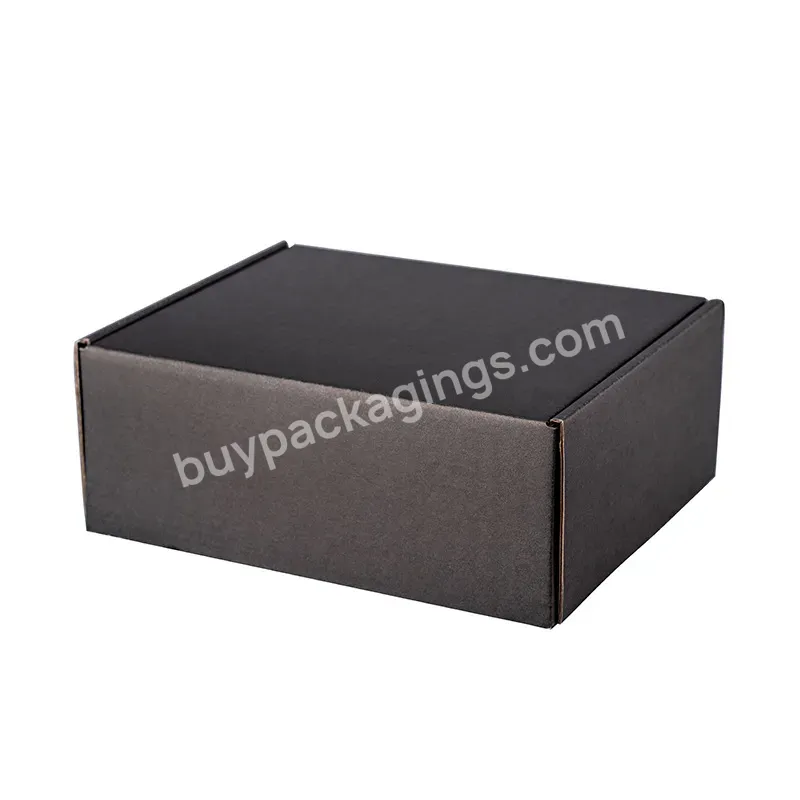 Box For Off-the-shelf Clothes Custom Logo Corrugated Postal Shipping Box Brown And White And Black Packaging Box