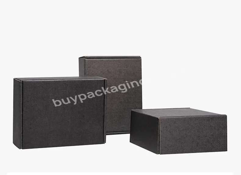 Box For Off-the-shelf Clothes Custom Logo Corrugated Postal Shipping Box Brown And White And Black Packaging Box