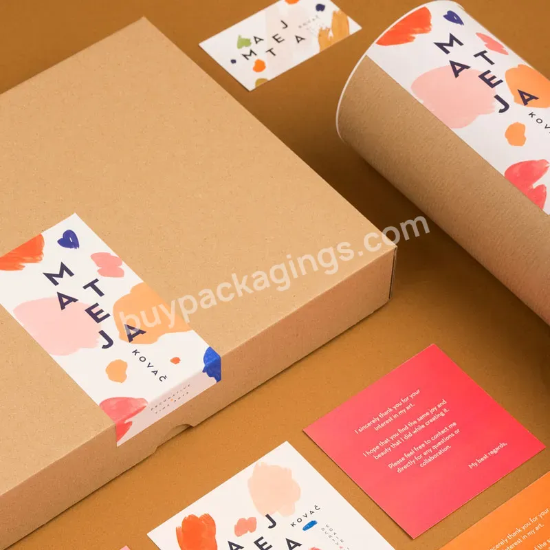 Box Seal Packaging Paper Stickers Carton Box Label Sticker Shipping Packaging Boxes Sticker