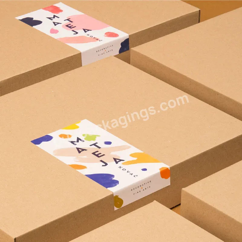 Box Seal Packaging Paper Stickers Carton Box Label Sticker Shipping Packaging Boxes Sticker