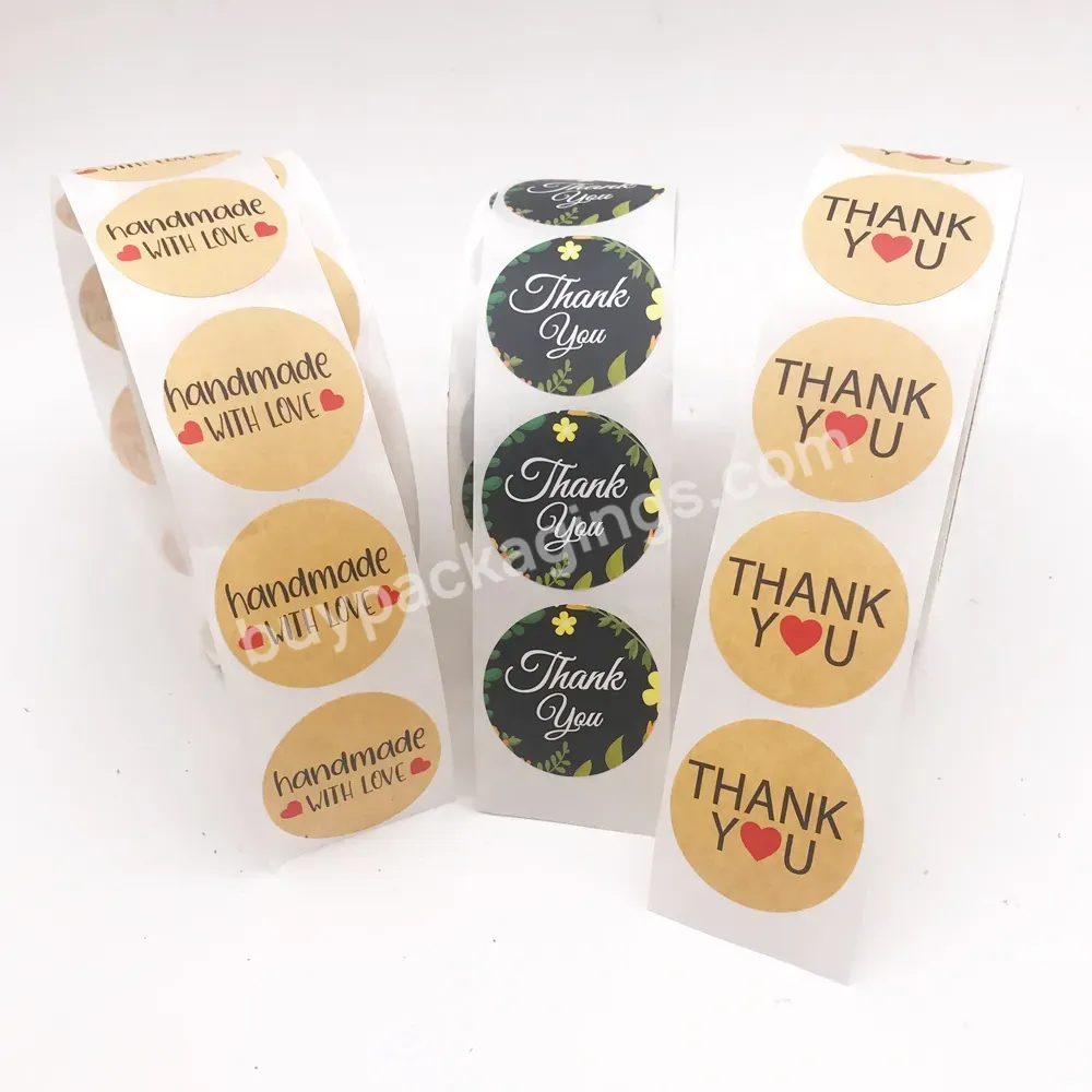 Boyue Adhesive Label Foil Thank You Sticker Custom With Logo