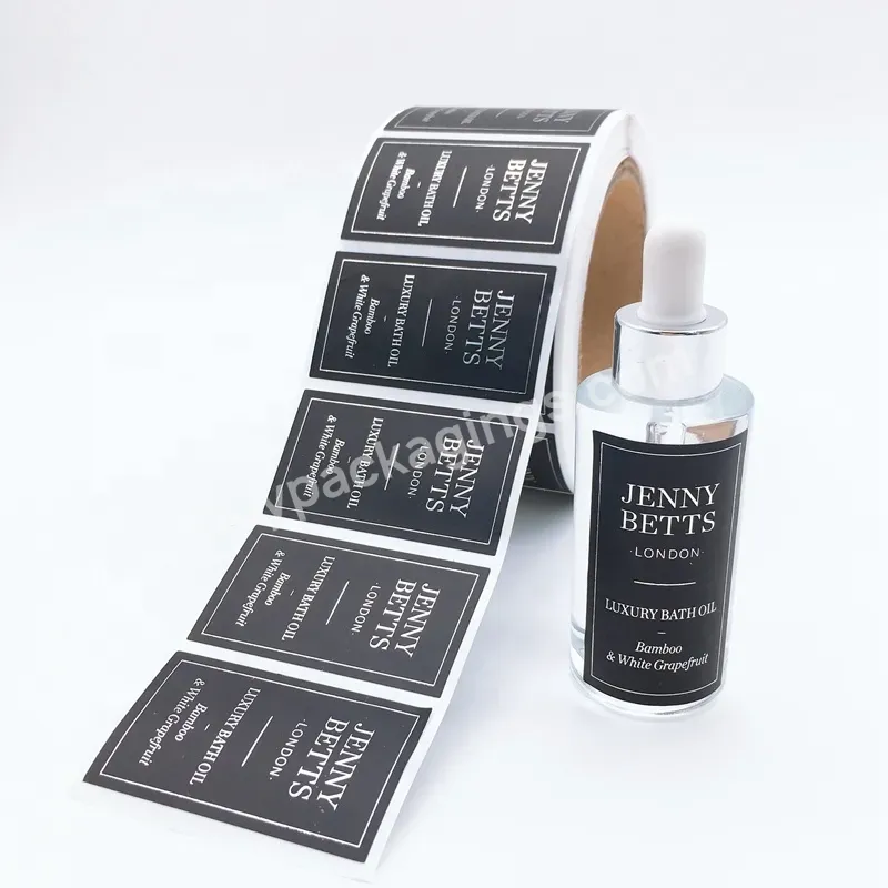 Boyue Adhesive Silver Foil Body Oil Private Cosmetic Label Printing