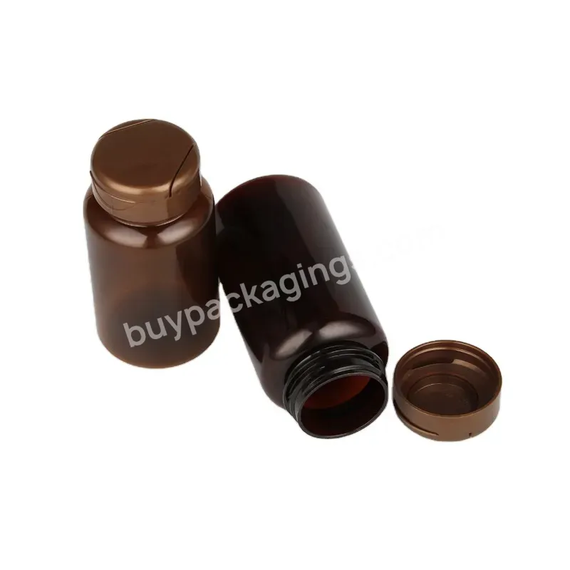 Bpa Free 150cc Pet Frosted Pill Bottle Plastic Medical Bottle Capsule Tablet Supplement Bottle With Crc Cap