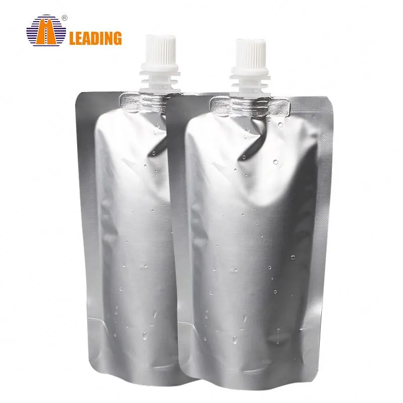 Bpa Free Child Safe Aluminum Foil Bag Liquid  Plastic Juice Drinking Pouch With Spout
