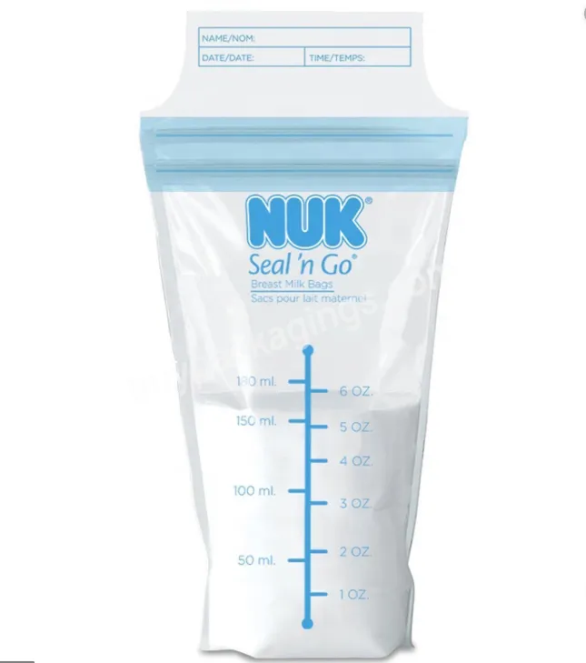 Bpa Leak Proof Zipper Seal Breastmilk Breast Milk Storage Bag Food Pe Gravure Printing Accept Free Custom Logo 30 Counts 200 Ml