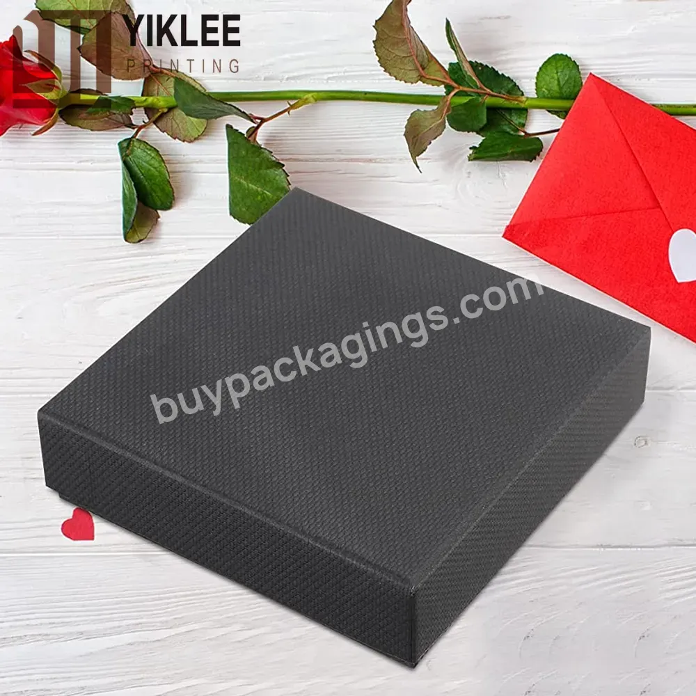 Bracelet Gift Case With Cotton Filled Black Jewelry Gift Packaging Lid And Base Custom Logo Jewelry Gift Boxes Thick Paper Box