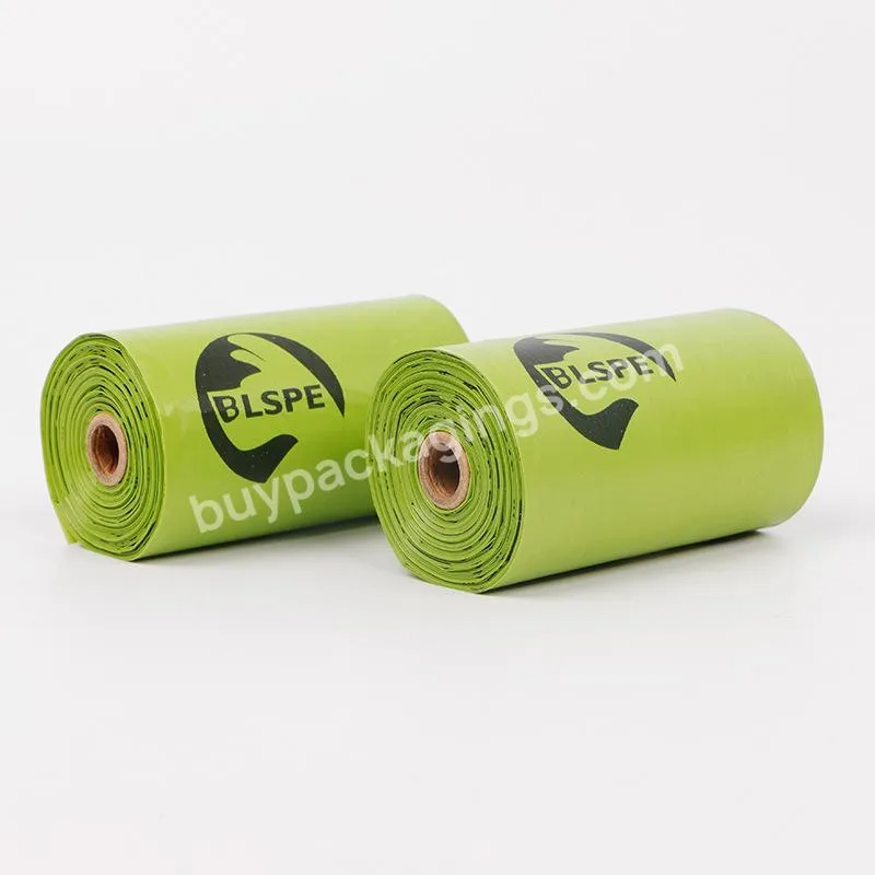 Branded 100% Degradable Biodegradable Cornstarch Compostable Plastic No Swing Pet Garbage Bags