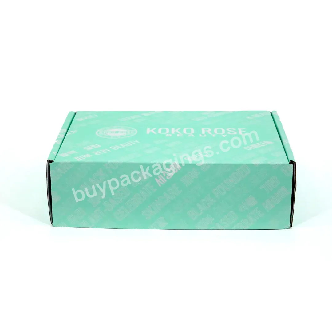 Bright Colors Thick Corrugated Mailer Shipping Box Cosmetics Gift Clothes Shoes Packaging Paper Box For Hair Wig Packaging