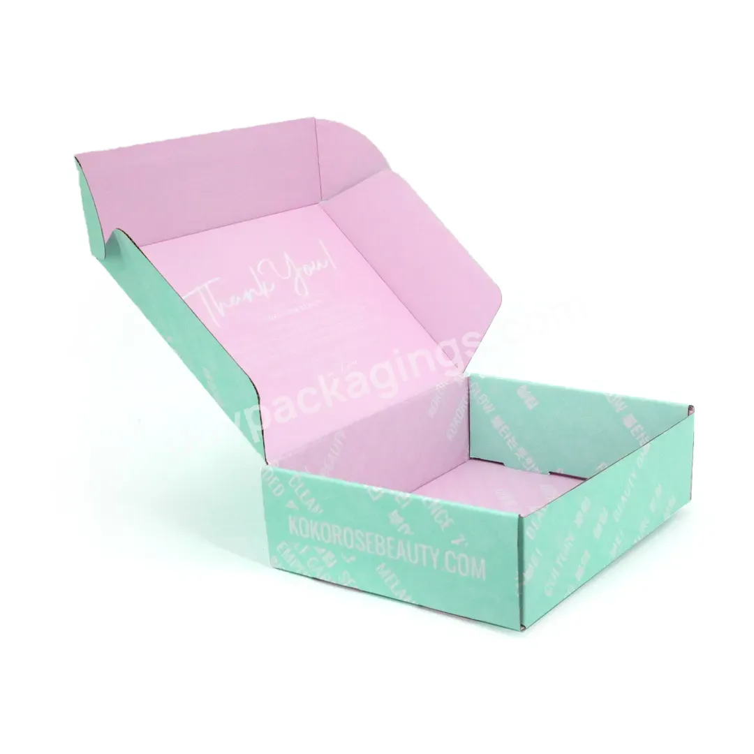 Bright Colors Thick Corrugated Mailer Shipping Box Cosmetics Gift Clothes Shoes Packaging Paper Box For Hair Wig Packaging