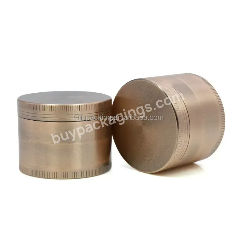 Bronze Color Zinc Alloy 60mm Metal Herb Grinder 4 Parts Herb Crusher Custom Logo Herb Mill With Sharp Teeth - Buy Bronze Color Zinc Alloy 60mm Metal Herb Grinder,4 Parts Herb Crusher Custom,Custom Logo Herb Mill With Sharp Teeth.