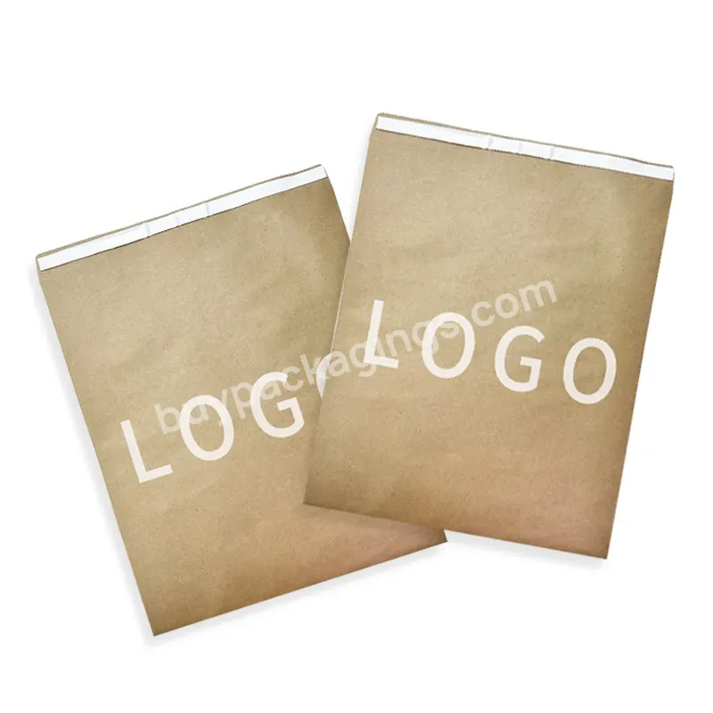 Brown Biodegradable Paper Custom Clothing Packaging Shipping Bags Kraft Paper Mailer Packaging Paper Mailers