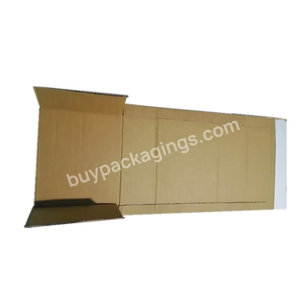 Brown Corrugated Cardboard Easy-fold Mailers Large Wrap Book Mailers With Perforate Tear Strip And Tape