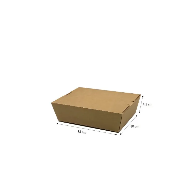 brown kraft disposable take away paper lunch box