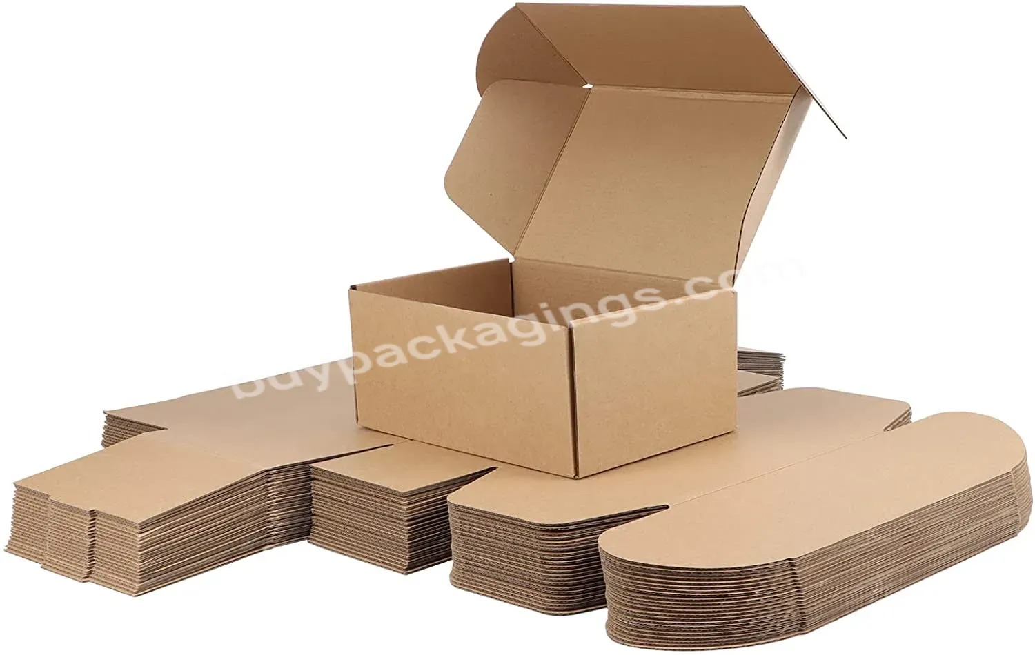 Brown Kraft Paper Corrugated Cardboard Carton Delivery Packaging Box For Mail