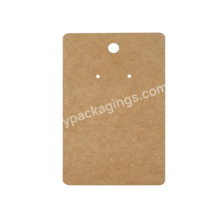 Brown Kraft Paper Customized Necklace Packing Card Luxury Jewelry Cards - Buy Jewelry Cards,Jewelry Card,Necklace Packaging Cards.