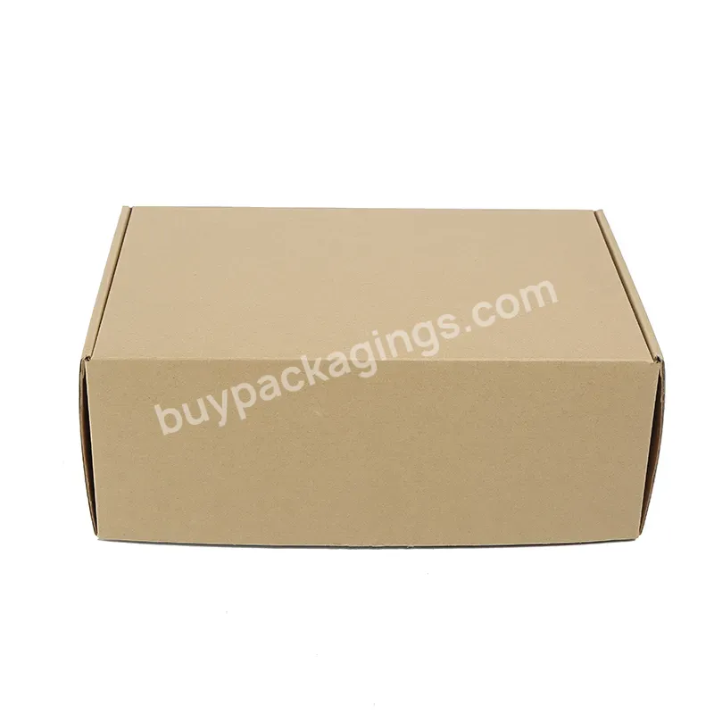 Brown Kraft Paper Rectangle E-flute Corrugated Cardboard Mailer Box