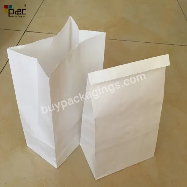 Brown Or White Lunch Bags/paper Grocery Kraft Paper Stand Up Top Bag For Food Bag With