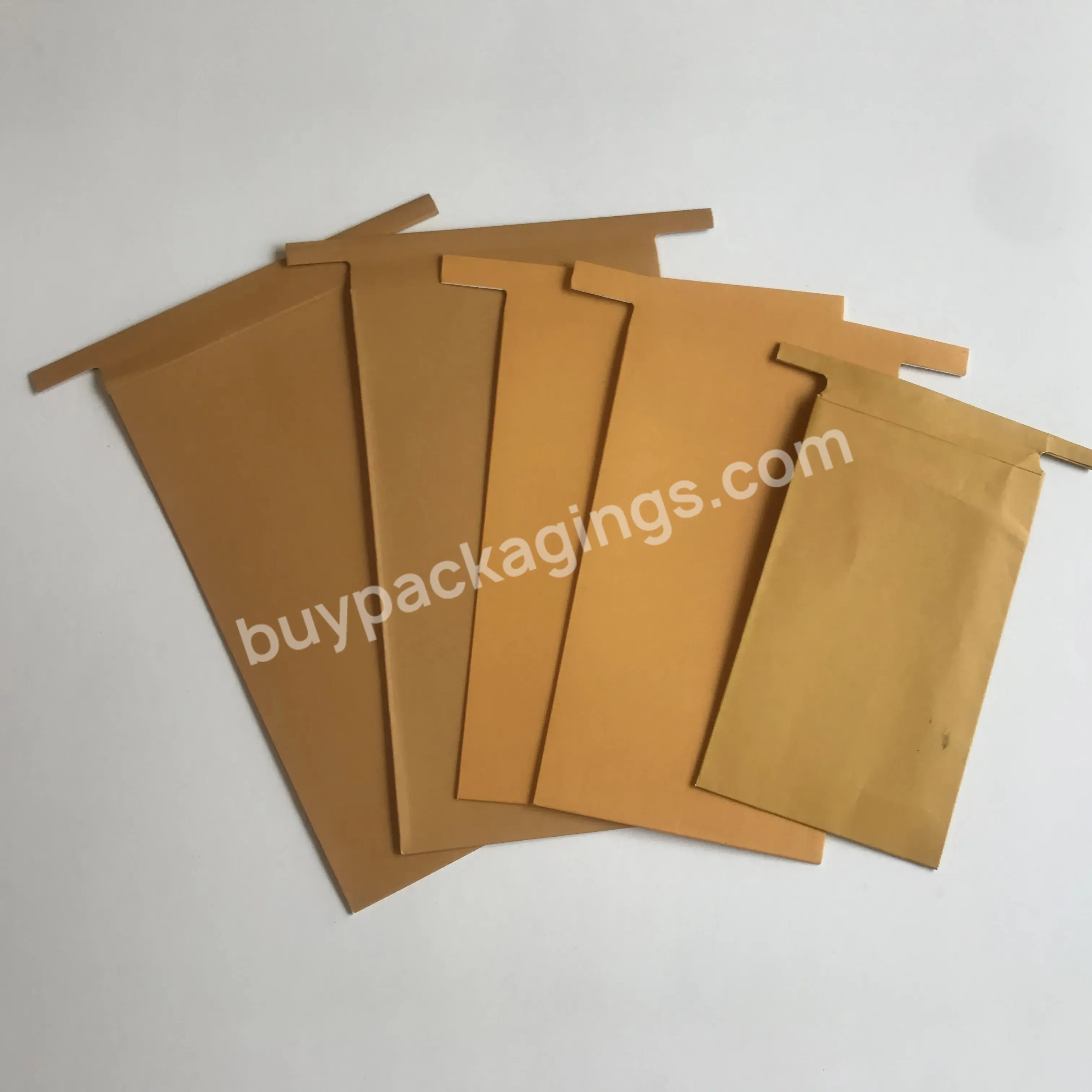 Brown Texture Kraft Eco-friendly Mineral Mining Documents Powder Sample Using Non-adhesive Sealed Envelope With Tin Tie