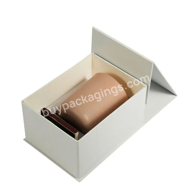 Bsci Factory Free Design Luxury Private Label Custom Logo Kraft White Magnetic Candle Boxes