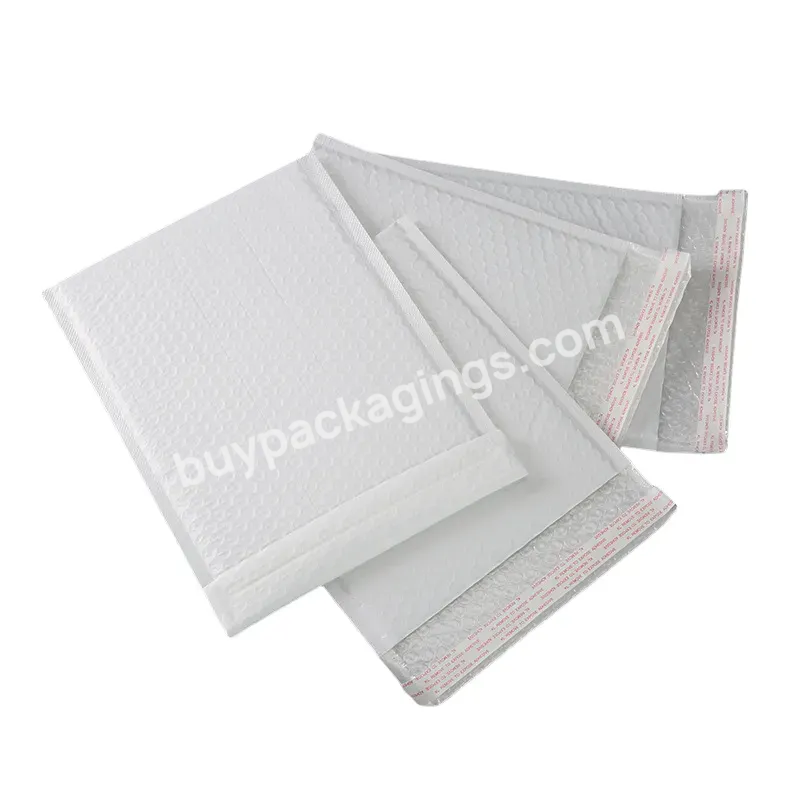 Bubble Envelope Bags Customized Printed Matte White Padded Packaging Bubble Mailer