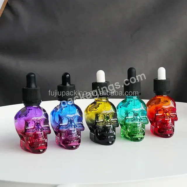 Bulk 30ml Skull Shape Shot Glass Eye Dropper Perfume Bottle 60ml