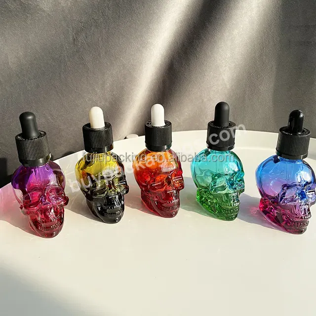 Bulk 30ml Skull Shape Shot Glass Eye Dropper Perfume Bottle 60ml