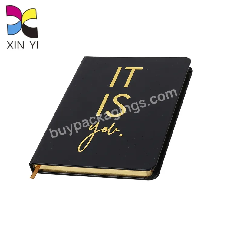 Bulk Notebooks Production With Custom Logo Foiling Black Notebook