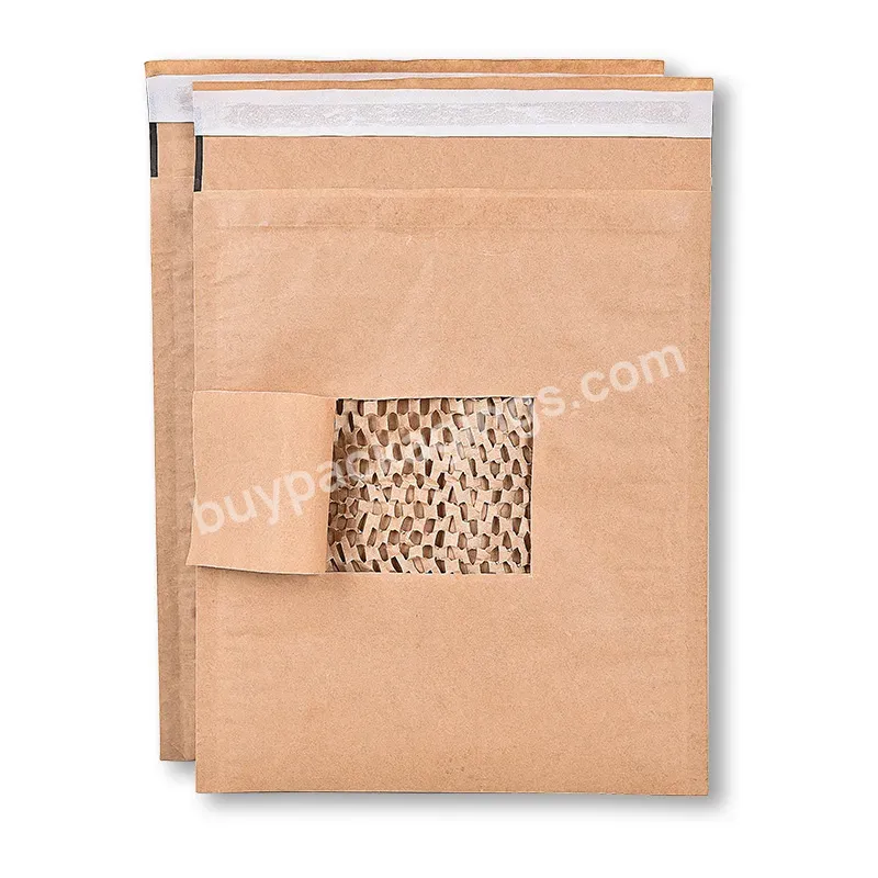 Bulk Sale Packaging Kraft Mailers 100% Biodegradable Paddded Honeycomb Package Bag