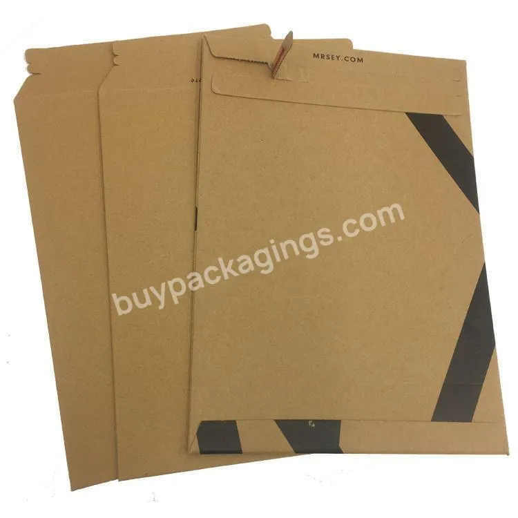 Bulk sale Rigid Mailers inches Stay Flat Self Seal custom cardboard envelopes