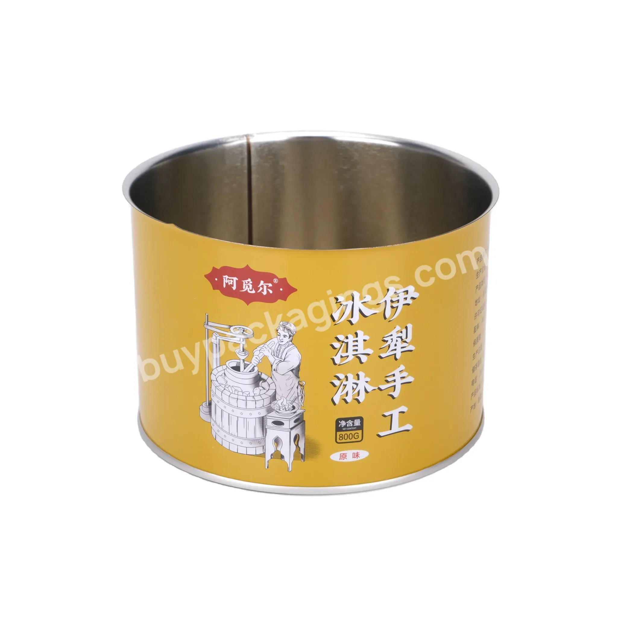 Bulk Stainless Custom Ice-cream Metal Tin Can Cake Cup With Easy Open Cover