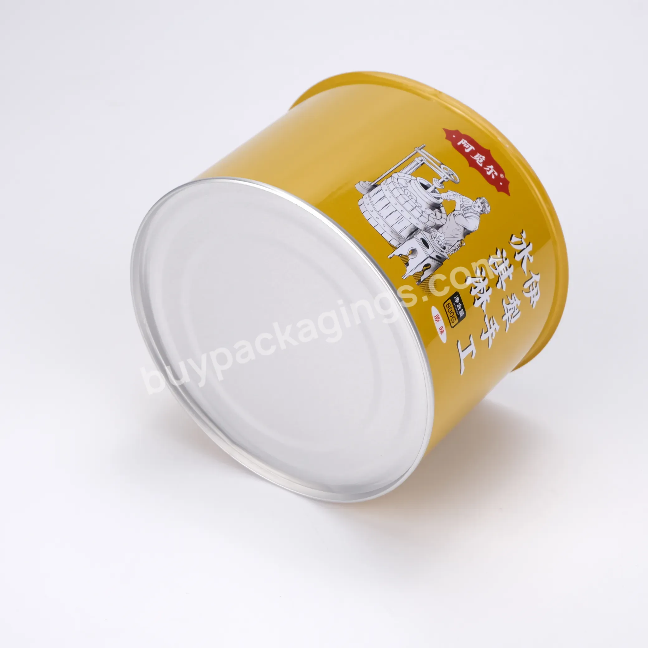 Bulk Stainless Custom Ice-cream Metal Tin Can Cake Cup With Easy Open Cover