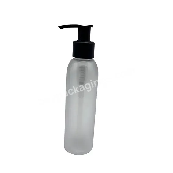 Bullet Shape Empty Clear Frost Pet Shampoo Lotion Bottle 60ml 100ml 150ml 180ml With Matte Black Lotion Pump Dispenser