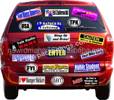 Bumper Stickers Custom Logo &size Uv Resistant And Waterproof Outside Car Vinyl Stickers