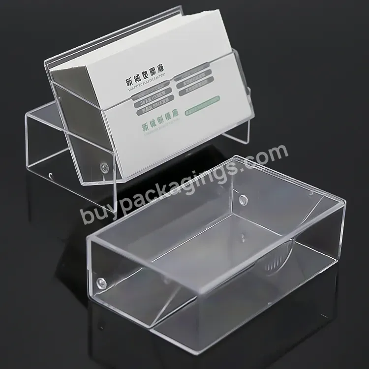 Business Card Holder Stand Clear Office Display Office Desktop Business Card Organizer Container Collection Name Cards Box